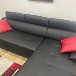 Cavadore Aniamo Sofa in Leather (Couch) *Will Need A Truck To Pick It Up*
