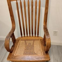 Antique Wood Office Chair 