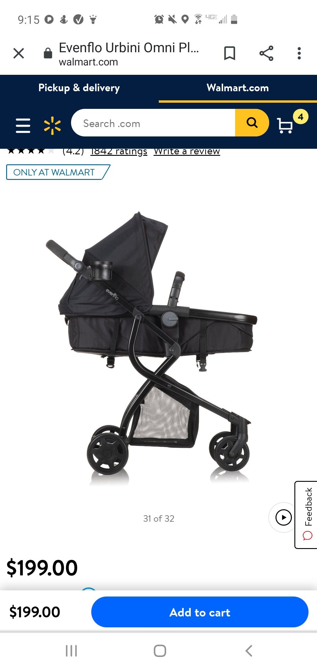 Urbini stroller with car seat