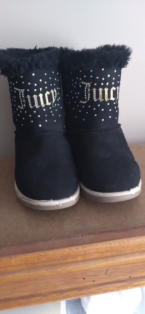 Girls Size 3 JUICY Couture black Boots