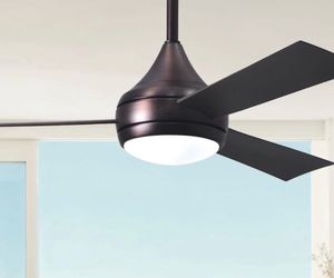Donaire LED Outdoor Ceiling Fan Bronze/Bronze Stainless