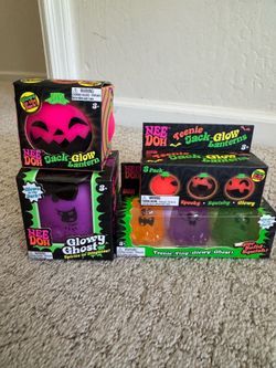 NeeDoh Halloween Baby Boos, Jack Glow Lantern, Glowy Ghost, Teenie Jacks