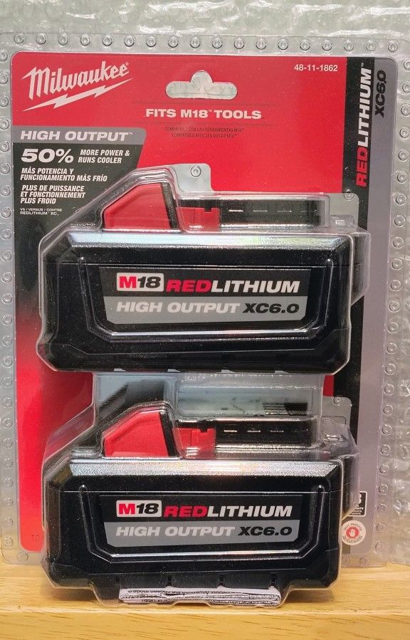 Milwaukee 6.0 High Output Battery Pack..$160...Firm On Price Brand New..