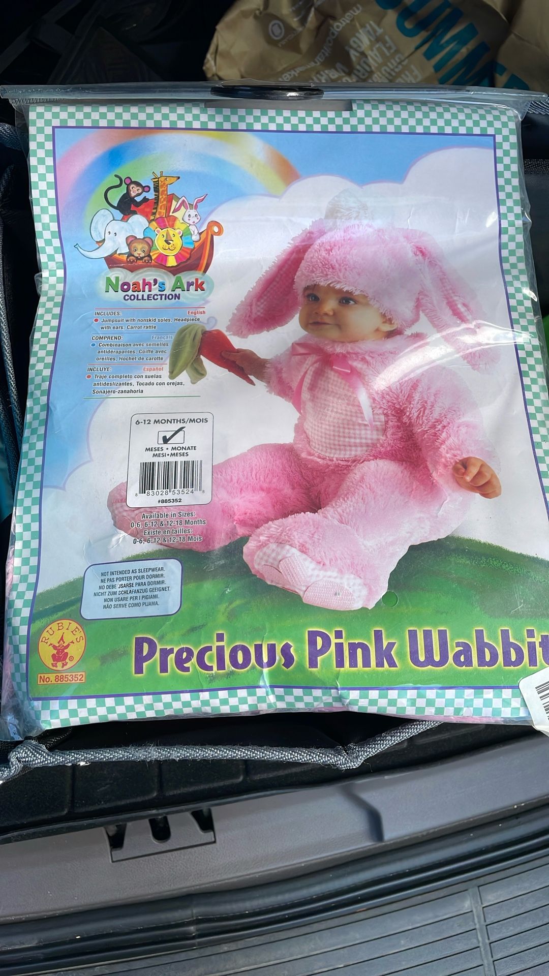 Pink Rabbit Halloween Costume 6-12 Months Old Infant Toddler