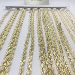 Father’s Day Specials on 14K Diamond Cut Rope Chains! See description for sizes!