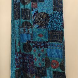 Vintage Women’s Long Wrap Skirt Size L