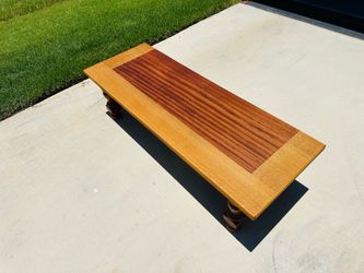 Beautiful Mid Century Modern Solid Oak Coffee Table