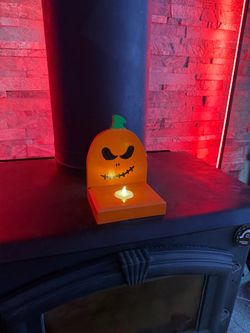 Halloween Pumpkin Tealight Candle Holder