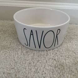 Rae Dunn Savor Dog Bowl Thumbnail