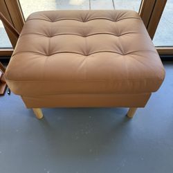 Faux Leather Ottoman