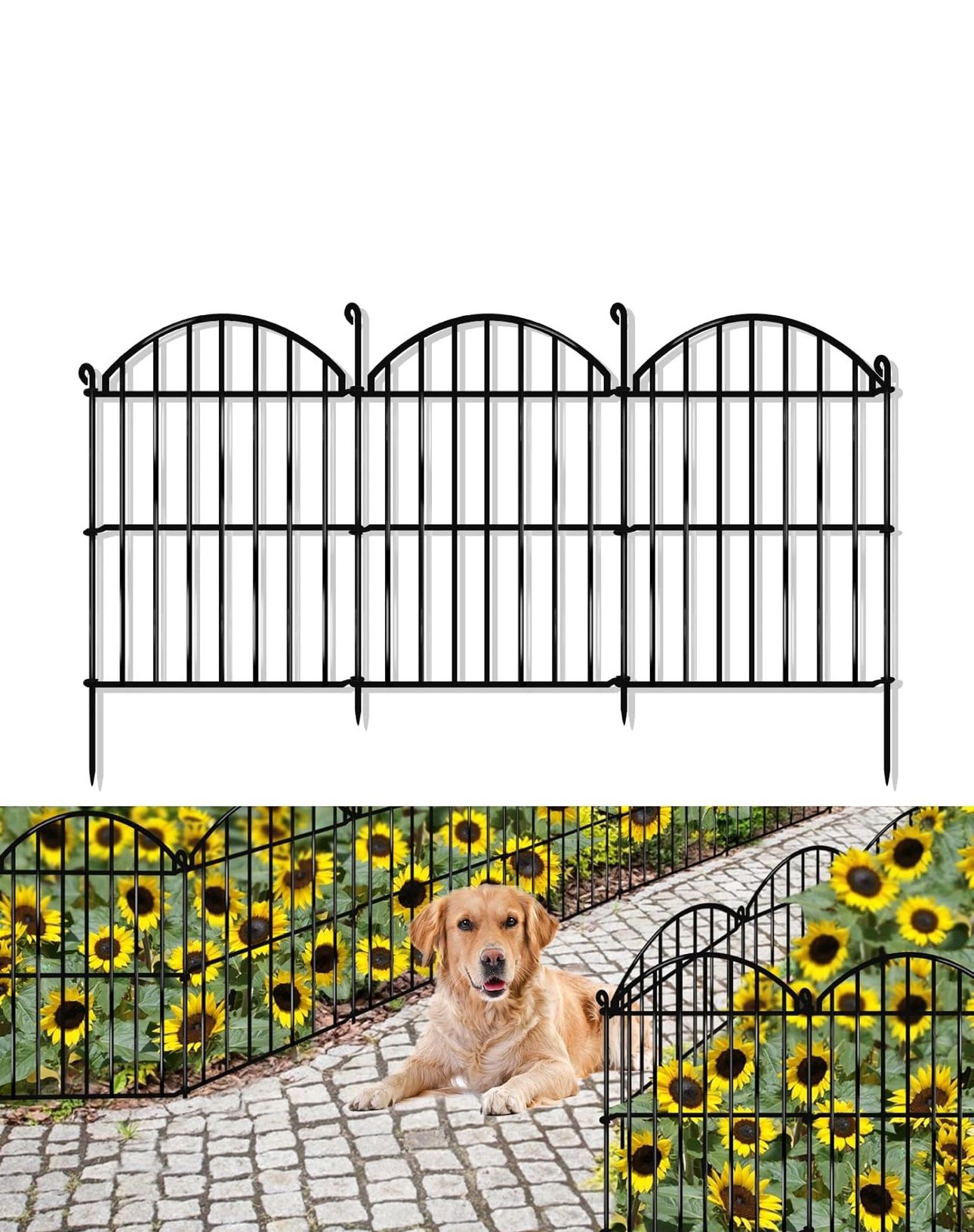 Metal Rustproof Garden Fence Border Small Animal Plant 32 Panel Total Size Height 23" Length 34 feet New condition in box