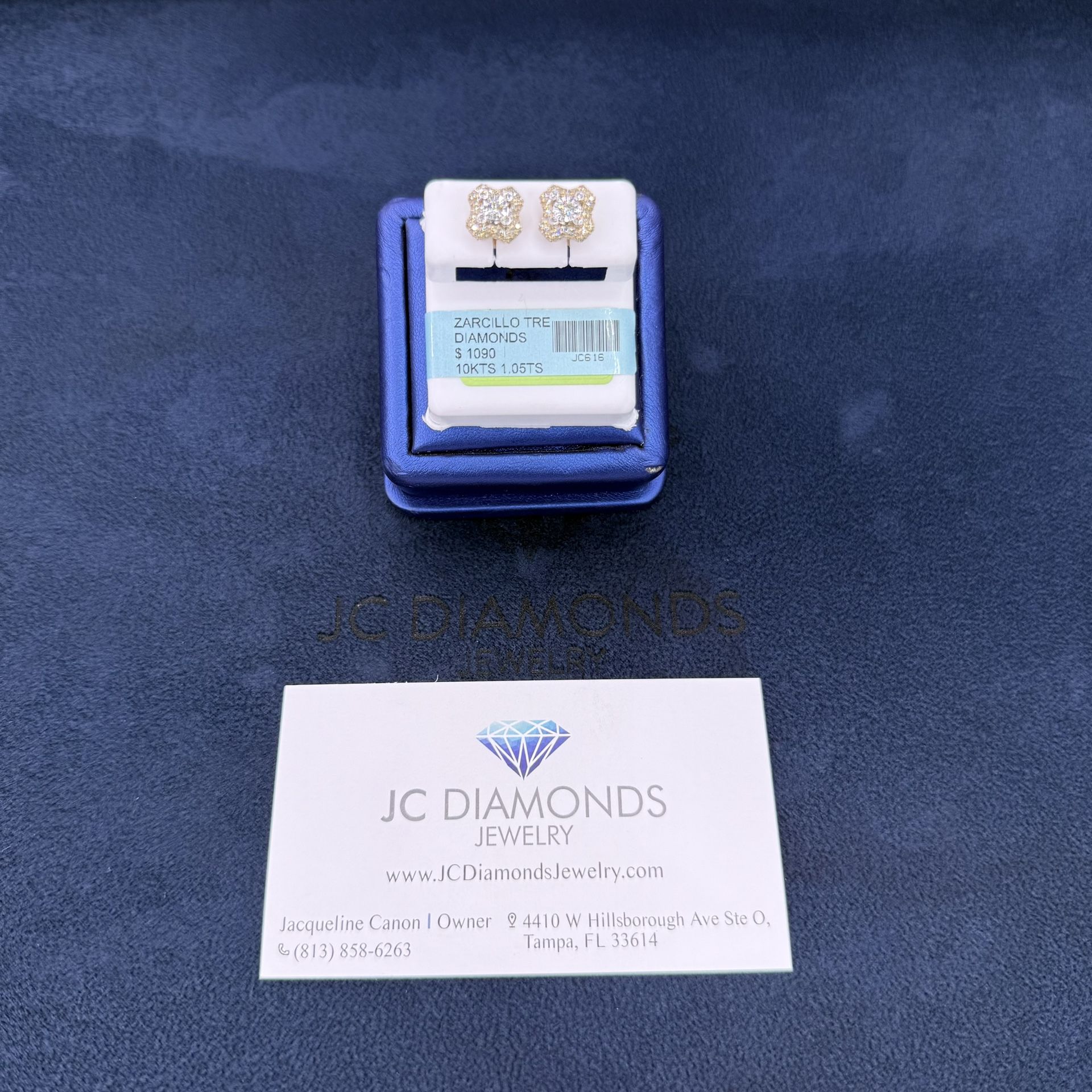 Earrings Shape X Diamonds Real 10k Gold