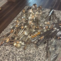 All Silver Plated Forks Spoons