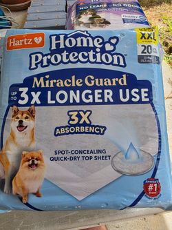 Hartz  dog pads 30"x30"  20 count.