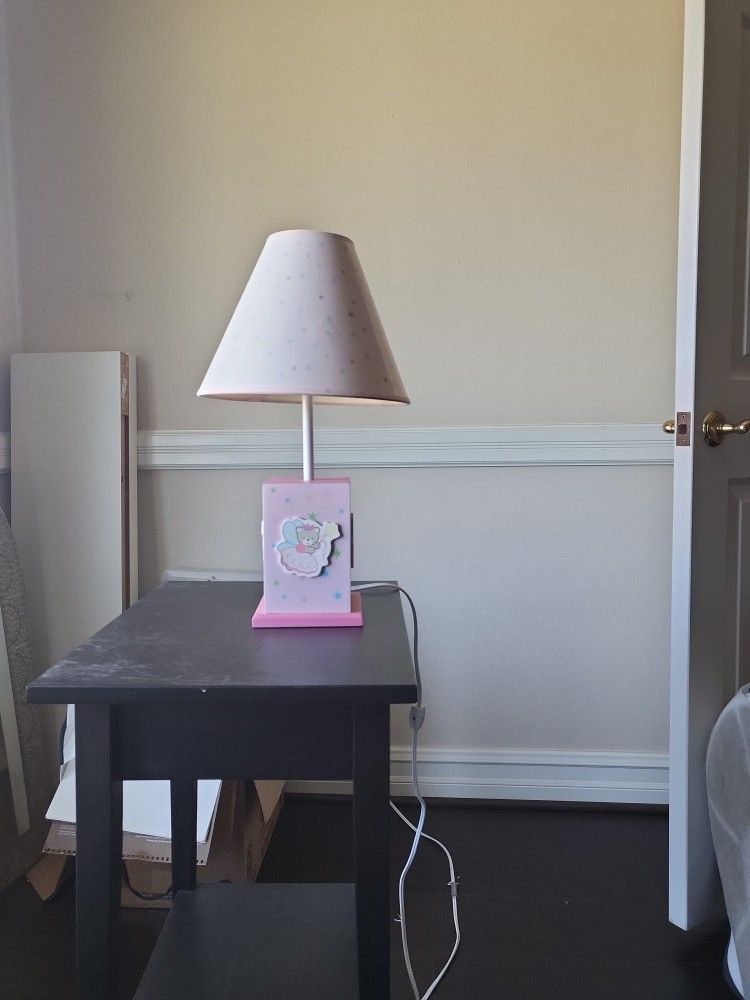 Pink Princess Teddy Bear Lamp