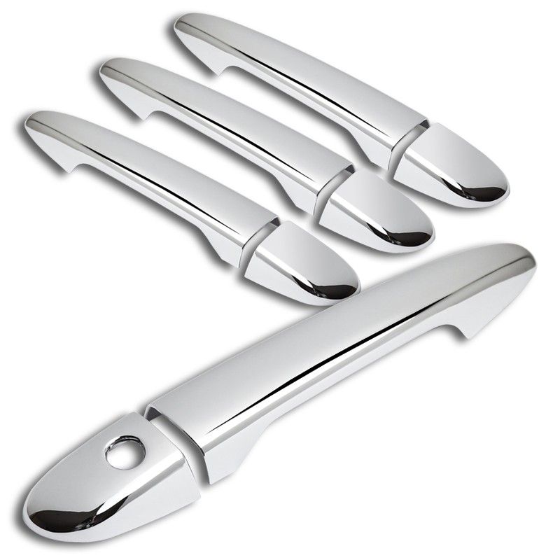 For 2009-2013 Mazda 6 Mirror Chrome Door Handle Cover Cap Trim Kit 8-Pcs -(2-DHC-1350