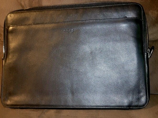 Leather Coach Laptop Case