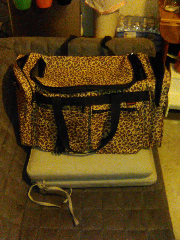 Explorer Large Duffle Bag 5 Pockets Cheetah Print