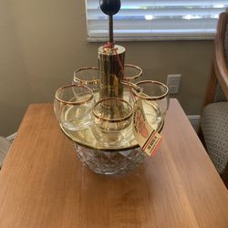 Vintage Merry-Go-Round Revolving Bar Liquor Decanter Dispenser