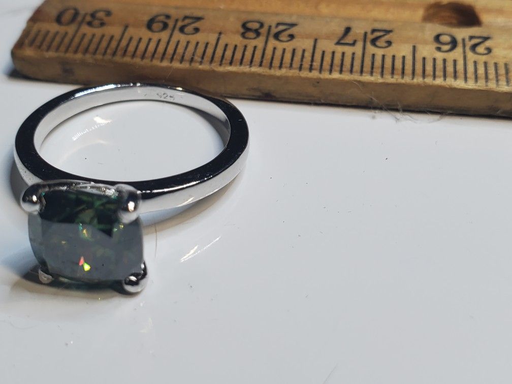 Wedding 3.51 CTW Brown Blue Green Moissanite VVS Diamond Engagement Ring Band New
