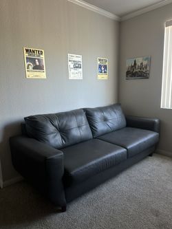 Black Leather Sofa