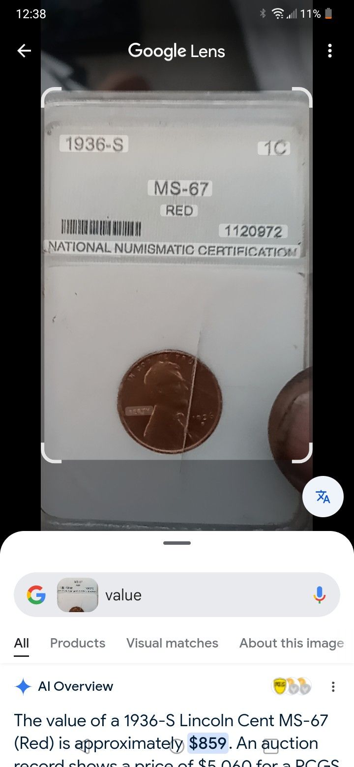 1936s Red Ms67 Penny