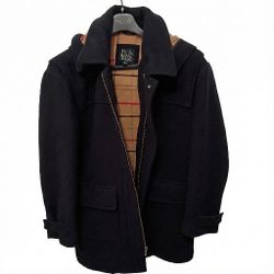 Classic Jos. A. Bank Wool-Blend Hooded Coat – Vintage 1980s Style – Men’s M