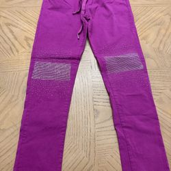 NT by amanti drawstring joggers pink rhinestone pants  Size medium 