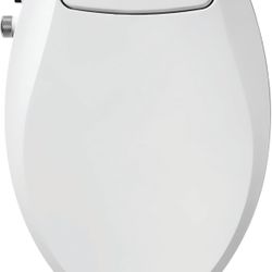 Brondell Bidet Toilet Seat Non-Electric Swash Ecoseat, Fits Elongated Toilets, White - Dual Nozzle System, Ambient Water Temperature
