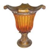 Fu Gold Amber Vase by Astoria Grand