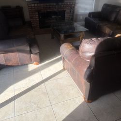 Ashley Leather Living Room Set