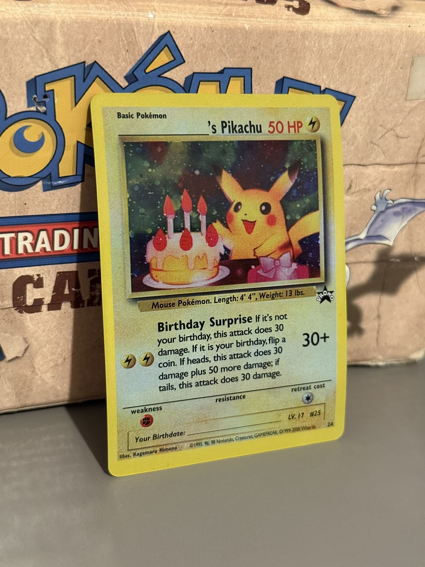 Birthday Pikachu 24 proxy Pokemon Card