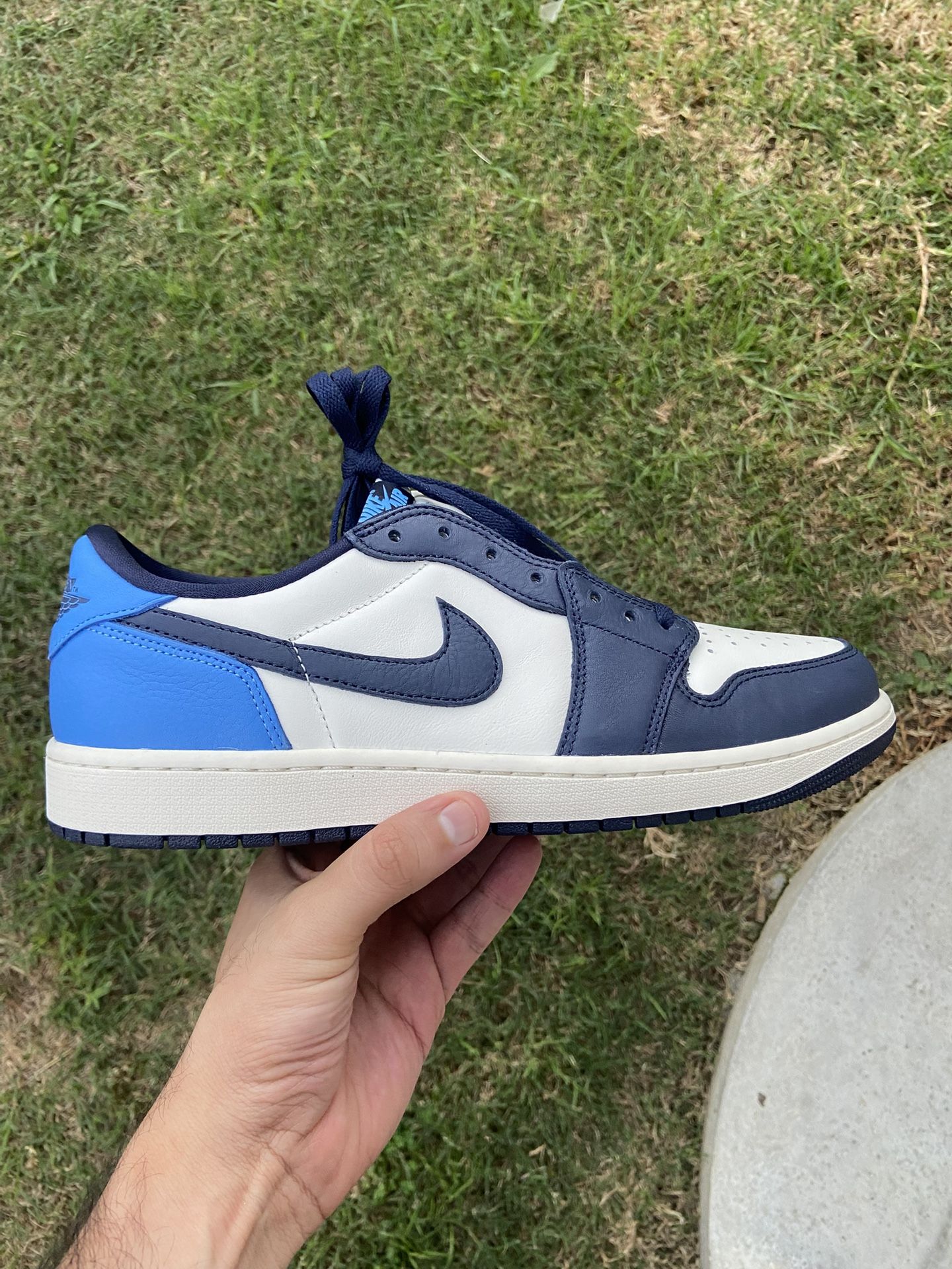 Nike Air Jordan 1 Low Obsidian Blue White Size 12