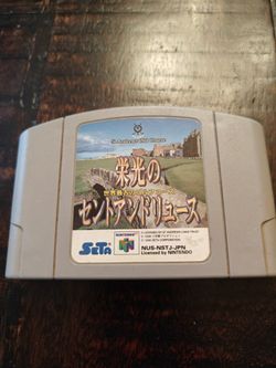 Japan Release Nintendo 64 Game Eikou No. Pieces Andrews Old Course Golf 