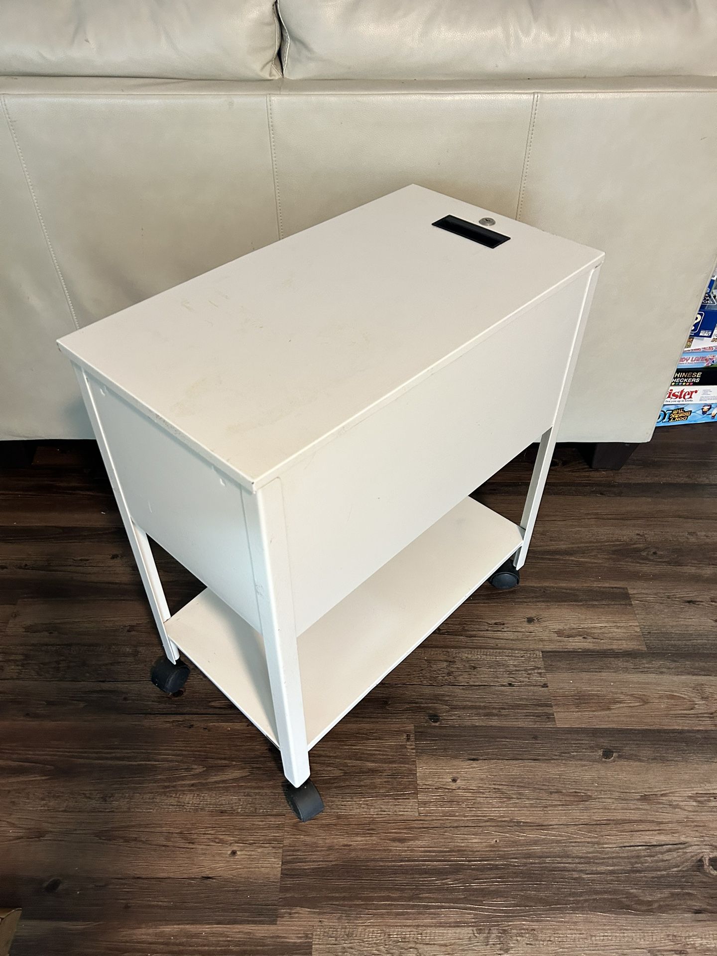 FILE CABINET ON WHEELS 24.5”X28”X13.5-$55.00
