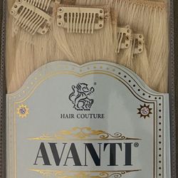 Blonde human hair synthetic mix extensions 