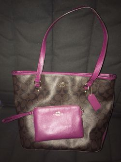 Authentic Coach Purse with matching wristlet/wallet