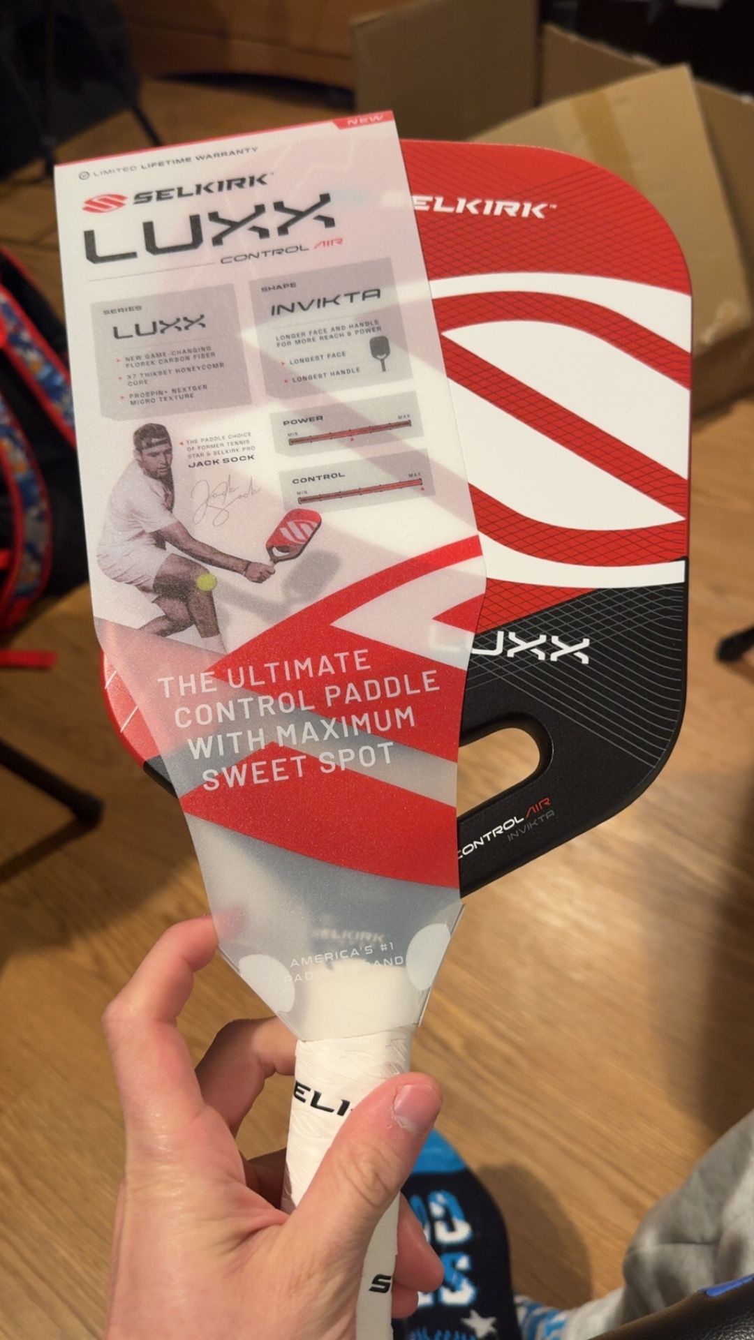Selkirk Luxx Control Air Invikta Jack Sock Signature Pickleball Paddle 2 LEFT
