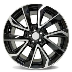 18X8 WEOE-H3434F-1 GLOSS BLACK / MACHINE FACE Wheels