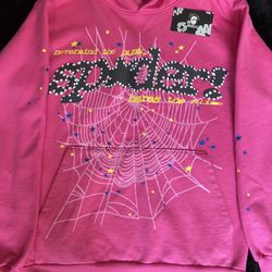 Pink Sp5der Hoodie V2 Edition Size Small 