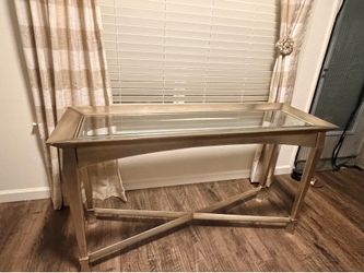 Silver Glass Side Table