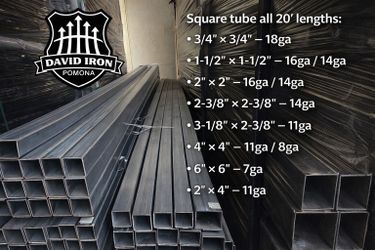 Square Steel Tubing | Galvanized | Many Sizes In Stock