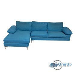 Blue 2-Piece Sectional Couch Sofa *Free Delivery*