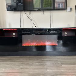 Electric LED Fire Place Tv Stand 