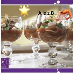 Princess House. Juego De 4 Copas Campechanas Nuevas En Su Caja 