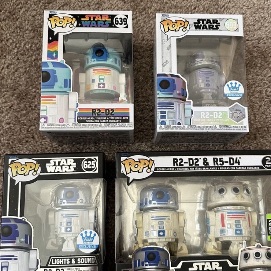 Funko Pop Star Wars R2-D2 Collections (4 Set Total) R5-D4 for Sale