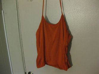 Burnt Orange Stretch Halter Top