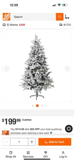 Artificial Unlit Snow Flocked Design Cedar Tree