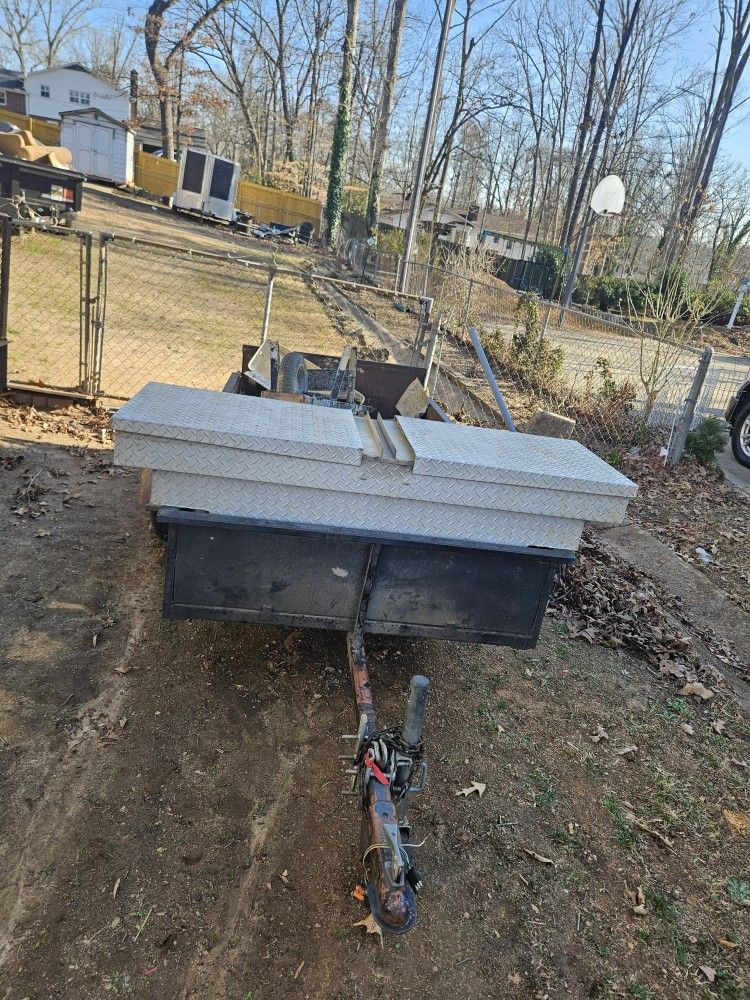 Trailer metal with concrete tools $800  obo