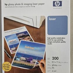 HP Glossy Photo And Imaging Laser Paper 200 8.5x 11 in.